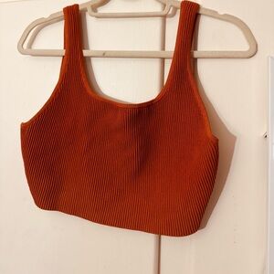 Arizia Babaton Sculpt Knit Squareneck Cropped Tank